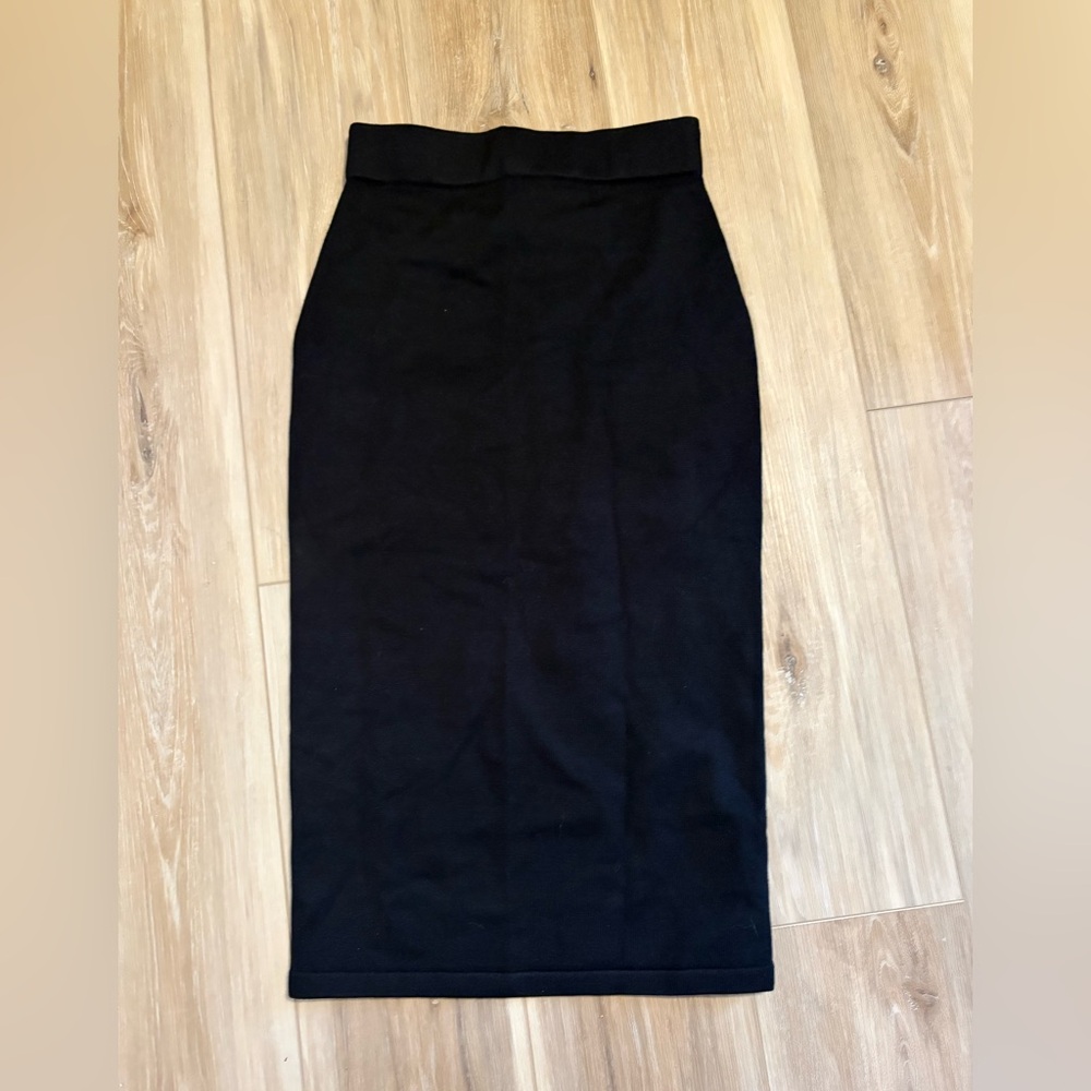 Womens Endless Rose Ribbed Black Skirt Extra Small